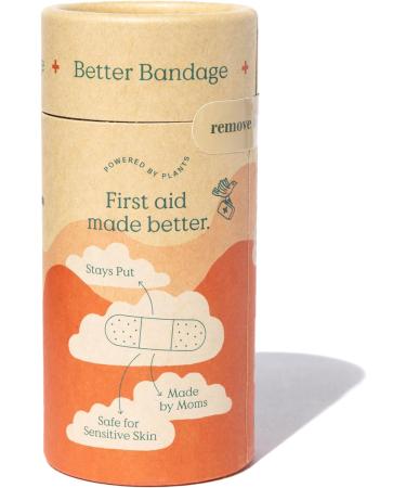 Better Bandage - Organic Bamboo Hypoallergenic & Eco-Friendly Adhesive Bandages - 25 Pack for Sensitive Skin - Buy Online on GoSupps.com