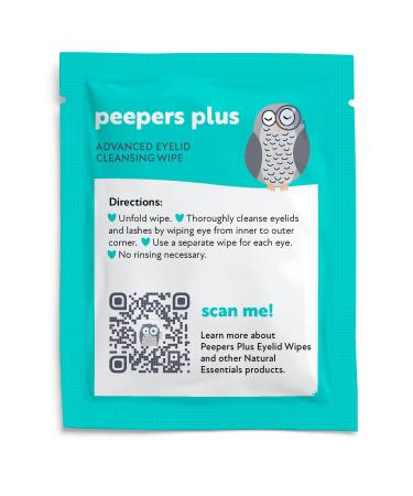 Peepers Plus Advanced Eyelid Wipes by Natural Essentials - Hydrating Eye Wipes with Hyaluronic Acid & Tea Tree Oil for Allergy Relief, Dry Eyes, Blepharitis & Conjunctivitis - Buy Online on GoSupps.com