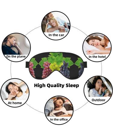SSIMOO Grape Print Ultra-Soft Light-Blocking Eye Mask - Optimal Comfort for Restful Sleep | International Shipping_AVAILABLE - Buy Online on GoSupps.com