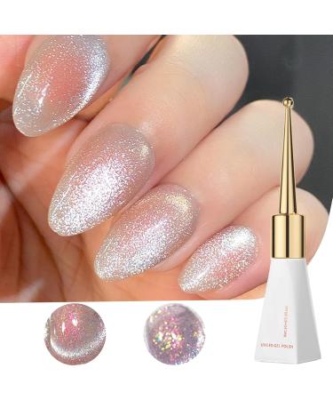 Cat Eye Gel Nail Polish 9D Glitter Cat Eye Gel Polish 15ML Holographic Sparkle Gel Nail Polish Soak Off UV/Led Magnetic Glitter Gel Nail Polish Glitter Nail Polish for DIY Manicure Nail Salon - Buy Online on GoSupps.com