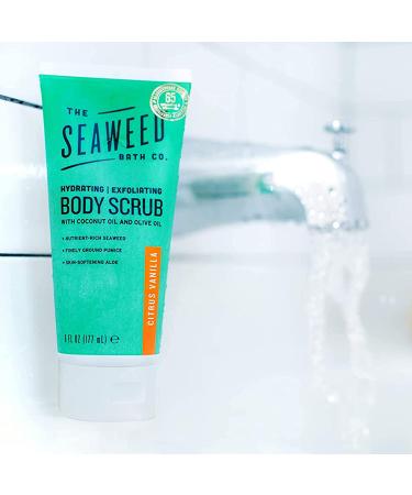 Seaweed Bath Co. Hydrating Exfoliating Body Scrub - Citrus Vanilla, 6oz | Vegan, Paraben-Free, Nutrient Rich - Buy Online on GoSupps.com