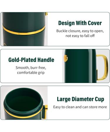 Travel Toothbrush Case & Holder - Dark Green Travel Mug for Camping & Home | Toothbrush & Toothpaste Storage - Buy Online on GoSupps.com