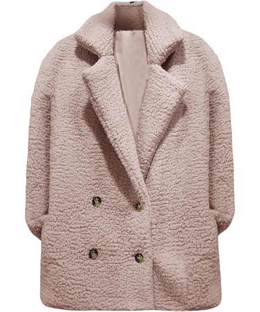 Hanxiulin Women's Fleece Jacket - Plush Hoodie Long Warm Winter Coat Windproof & Cuddly - XL Pink - Buy Online on GoSupps.com