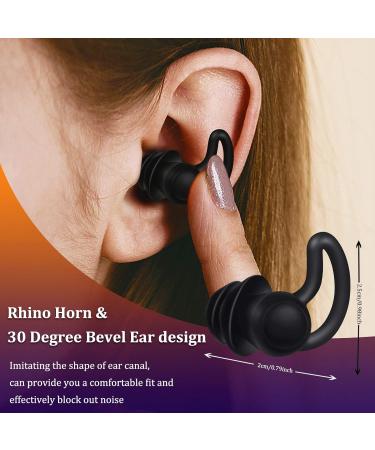 Comfortable Noise-Damping Silicone Ear Plugs - 2 Pieces for Sleep Travel Running & Concerts (Black) - Buy Online on GoSupps.com