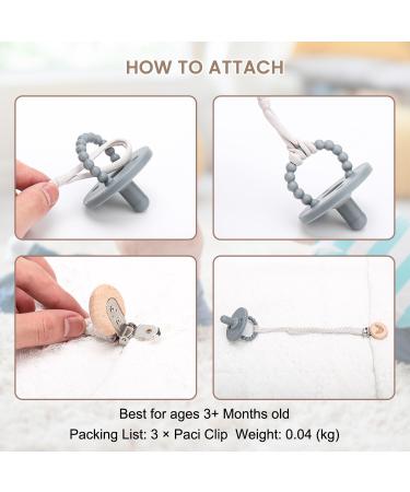 ClDy Baby Pacifier Chain Clip - 3 Pack Multi-Use Pacifier Holder for Stroller Baby Carrier & Car Seat - Buy Online on GoSupps.com