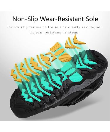 ASTERO Men's Lightweight Hiking Shoes - Size 41-46 - Black - Perfect for International Adventures - Buy Online on GoSupps.com