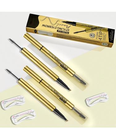  Duroecsain Women's Eyebrow Pencil - Waterproof Eyebrow Pencil with Gel - Smudge-Resistant Cosmetic for Women for All Occasions: Sport Work Travel Dates Photoshoots - Buy Online on GoSupps.com