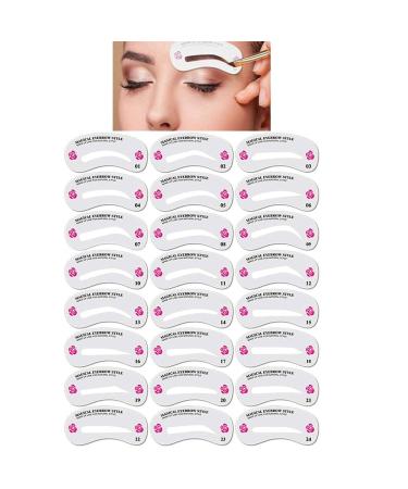 24 PCs eyebrow formation stencils reusable eyebrows grooming stencil kit eyebrows grooming stencil kit formation stencils diy tools