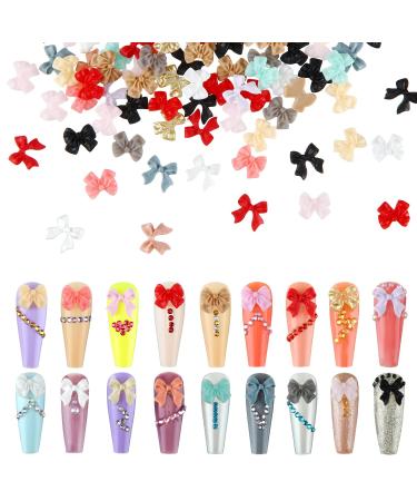 240 Pieces 3D Bow Nail Art Decorations 3D Bows Nail Charms Resin Bow Nail Decorations Colorful Bowknot Nail Accessories for Nail Art Designs Nail Decoration DIY Crafting - Buy Online on GoSupps.com