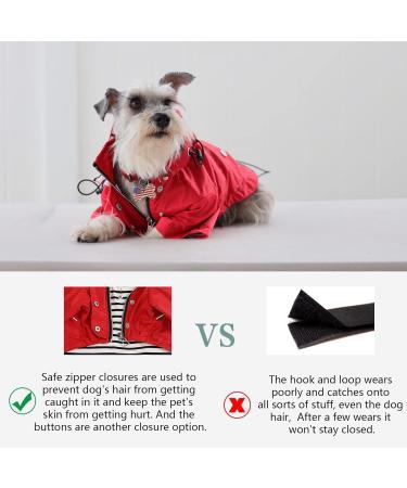 Minezi Waterproof Dog Coat - Adjustable Reflective Removable Hood | Rosa-Xs Pink (38-42cm) - International Shipping - Buy Online on GoSupps.com