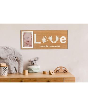 Baby Handprint & Footprint Photo Frame Kit | Includes White Paint Tray | Newborn Keepsake | 17 x 7 Inches - Buy Online on GoSupps.com
