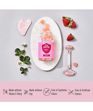 Vital Proteins Beauty Gummies - Strawberry Flavor | 60 Count for Skin & Hair Health - Buy Online on GoSupps.com