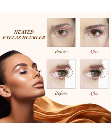 Heated Eyelash Curlers Electric Eyelash Curlers USB Rechargeable Eye Lash Curler for Women 24 Hours Long Lasting Naturally Eyelashes Handheld Eyelash Heated Curler-Easy to Curl - Buy Online on GoSupps.com