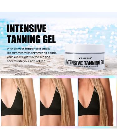 VANERIA Self Tanner Gel Medium Brown | Instant Sunless Tanning with Natural Ingredients | 100g - Buy Online on GoSupps.com