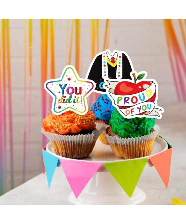 JarThenaAMCS 32Pcs Kindergarten Graduation Cupcake Toppers Class of 2024 Congrats Grad Cupcake Picks for Preschool Primary School Graduate Party Supplies 8 Designs - Buy Online on GoSupps.com
