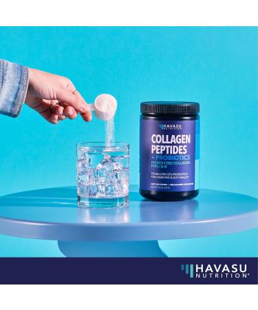 Collagen Peptides Powder with Probiotics - Grass-Fed Hydrolyzed Type I & III for Hair Skin and Nail Health - GLP-1 Nutritional Support for Digestion - Easy-to-Mix Unflavored 1-Month Supply - Buy Online on GoSupps.com