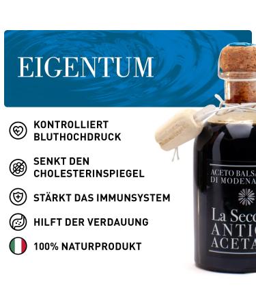 Buy La Secchia Balsamico Obessig from Modena IGP - Three Stars 250ml - Premium Traditional Balsamic Vinegar with Cherry Mulberry Barrel Aging - Buy Online on GoSupps.com