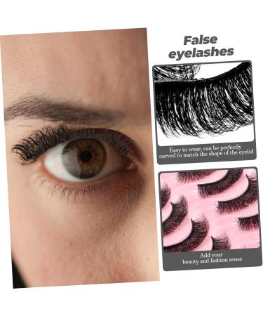 Ipetboom 10 Pairs Fake Eyelashes False Lashes Traffic Mirror Supple False Eyelashes Women Fake Lashes Lash Enhancements Shower Glass Door Stoppers Faux Lashes Extend Girl Fiber Fluffy - Buy Online on GoSupps.com