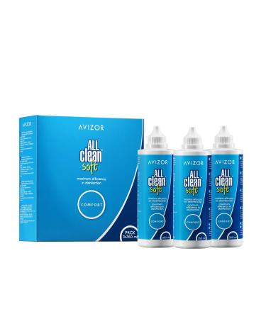 Avizor All Clean Soft contact lens fluid.Unique solution for cleaning and disinfection of all types of soft contact lenses.3 x 350 ml - Buy Online on GoSupps.com