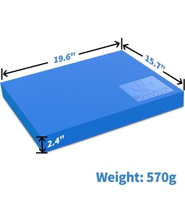 5BILLION XL Foam Balance Pad for Physical Therapy & Yoga - Non-Slip Exercise Pad for Fitness & Stability Workouts - Blue, Large Size (19.6 x 15.7 x 2.4) - Buy Online on GoSupps.com