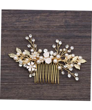 FRCOLOR Bridal Headwear Comb for bride bridal hair comb rhinestone bride wedding hair comb pearl floral pearl hair comb Rhinestone Comb manual Wedding Crystal Headpiece - Buy Online on GoSupps.com