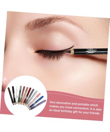 BELLIFFY 12pcs Pearlescent Eyeshadow Pencil Shimmer Eyeliner Waterproof Eyeshadow Glitter Crayons Wood - Buy Online on GoSupps.com