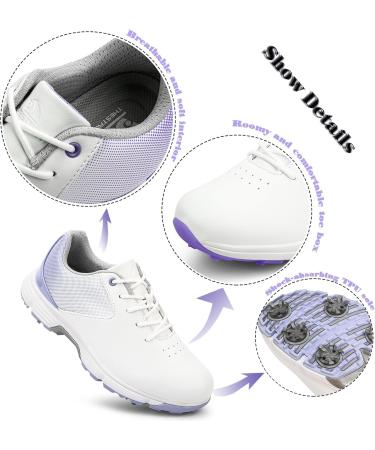 LZQPEARL Women's Golf Shoes - Waterproof Non-Slip Light Sneakers with Spikes | Sizes 36-43 - Perfect for Outdoor Training | Stylish Purple Design - Buy Online on GoSupps.com