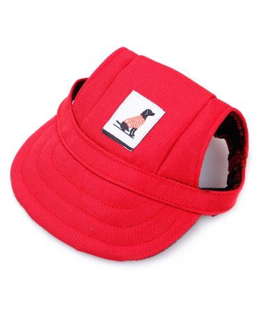 PetPhindU Dog Sun Hat Baseball Cap Peaked Cap Letter Print Shading Hat Accessory for Pet Dog L Red 2