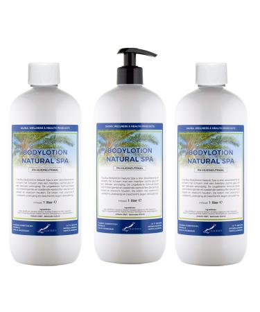 Claudius Bodylotion Natural Spa 3 x 1 liter met gratis pomp