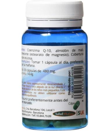 Saludalkalina Q10 Energy 200mg - 30 Capsules | Vitality & Wellness Supplement | International Shipping Available - Buy Online on GoSupps.com