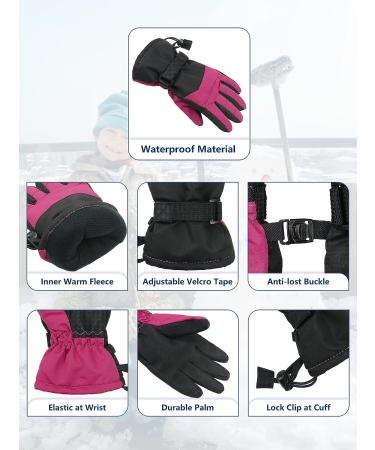 Century Star Kids Winter Gloves | Waterproof Snow Gloves for Boys & Girls | Ski Gloves for Outdoor Sports | Warm Mittens for Ages 6-11 | Medium Size | Black - Buy Online on GoSupps.com