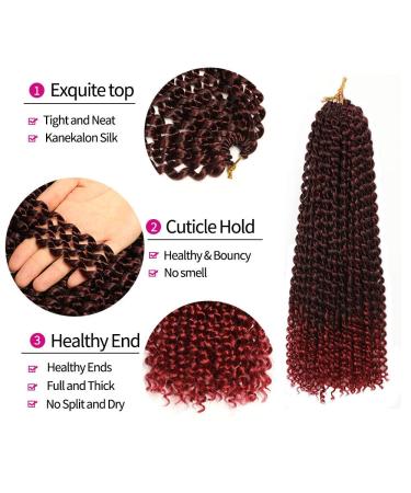 Passion Twist Hair - 7 Packs 18-Inch Water Shaft Crochet Extensions | Bohemian Style (T1B-Bug#) - Buy Online on GoSupps.com