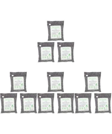 FRCOLOR 12 Pieces Pendant Bags Clo Refrigerator Charcoal Natural Freshener Eliminator Absorbent for Hanging Hole Burlap Pets Activated Car for Grayx4pcs 1 piece (1 pack)
