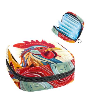 Period Bag Sanitary Napkin Storage Bag Tampon Holder for Purse F23b6qc5rio 4.7x6.6x6.6 in Classic