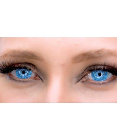 MERALENS Ice Blue Halloween Contact Lenses - 2 Pieces for Cosplay & Costume | No Prescription Required - Buy Online on GoSupps.com