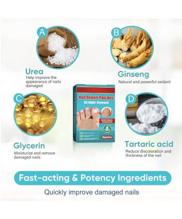 Nighttime Renewal Toe Nail Patches for Fungus - Fast & Effective Foot Care (16 Patches) - Buy Online on GoSupps.com