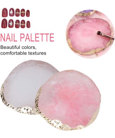  ANGGREK Resin Nail Art Palette Polish Holder Manicure Colour Drawing Palette Nail Practical Skill Board Cosmetic Artist Mix Palette - Buy Online on GoSupps.com