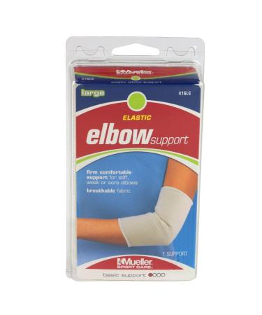 MUELLER Elastic Supports (Ankle Knee Elbow): Elastic Elbow Support/large (Beige) / large