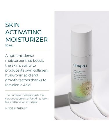 AMEVA Mevalonic Acid Skin Activating Moisturizer: 100% Plant-Based Vegan Anti-Aging Formula For Sensitive Skin Boosts Collagen Hyaluronic Acid and Retinol Reduces Redness Jojoba Oil Ceramides - Buy Online on GoSupps.com