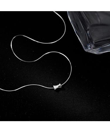 Oralgos Hip Hop Bow Loop Collarbone Chain Necklace - Adjustable Copper Bowknot Shape Jewelry for Daily Wear - Buy Online on GoSupps.com