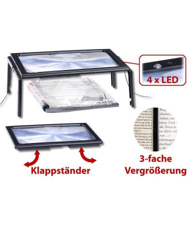 Foldable 3X LED Magnifying Glass - Standing Glasses for Reading Crafting & Repair | Best Visual Aid for Seniors - Buy Online on GoSupps.com