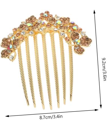Housoutil comb Clip decorate hair comb wedding decor crystal flower diamond hair accessories women's Diamond pin Hair piece ponytail large spring French rhinestone hair comb - Buy Online on GoSupps.com