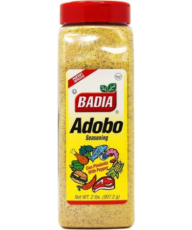 Badia Adobo with Pepper 907.2g (2lbs) Pack of 2 - Authentic Latin Seasoning Blend for Enhanced Flavour - Versatile Spice Mix for Meats Poultry and Vegetables - Buy Online on GoSupps.com