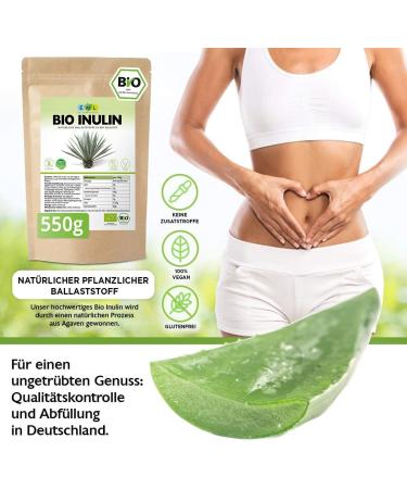 EWL Organic Inulin Powder 550g | Agave Fiber Supplement | 100% Natural & Bio | High-Fiber Nutritional Boost - Buy Online on GoSupps.com