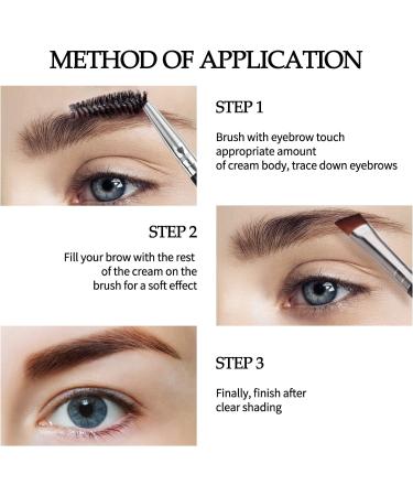 PHOERA 6 Colors Brow Pomade Gel - Highly Pigmented Eyebrow Cream for Makeup - Jet Black Shade for Defined and Sculpted Brows - Buy Online on GoSupps.com