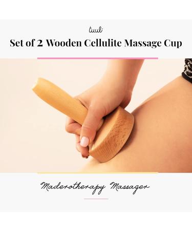 Tuuli Accessories Maderotherapy Wood Massager Set - Swedish Cup for Cellulite & Lymphatic Drainage | International Shipping - Buy Online on GoSupps.com