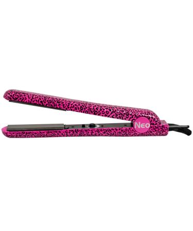 Pro 1 inch Floating Plates Hair Straightener Flat Iron with Temp Control (Pink Leopard)