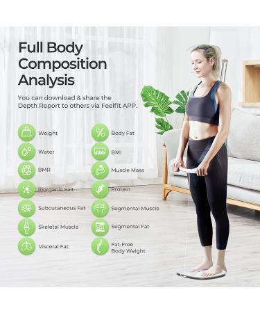 Sportneer Smart Full Body Composition Analyzer Scale - Rechargeable Dual Frequency BIA Monitor for BMI, Body Fat, Muscle Mass - Bluetooth/WiFi Enabled - Buy Online on GoSupps.com
