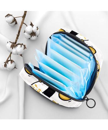 Womens Napkin Storage Bag - Circus Animal Design with Lion Tiger & Penguin | Funny Menstrual Cup & Portable Bandage Storage for First Period - Buy Online on GoSupps.com