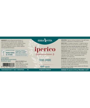 ERBA VITA Hypericum Food Supplement - 60 Capsules - Buy Online on GoSupps.com